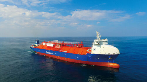 4、38000立方米乙烷乙烯气体运输船“GasChem Beluga”号，入选国际知名船舶杂志《Maritime Report & Engineering News》“2017全球十大名船”榜单.jpg